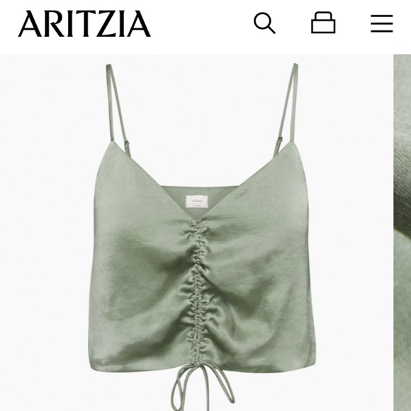 SOLD NWT Wilfred Aritzia Verso Camisole Sage Green - Picture 1 of 4